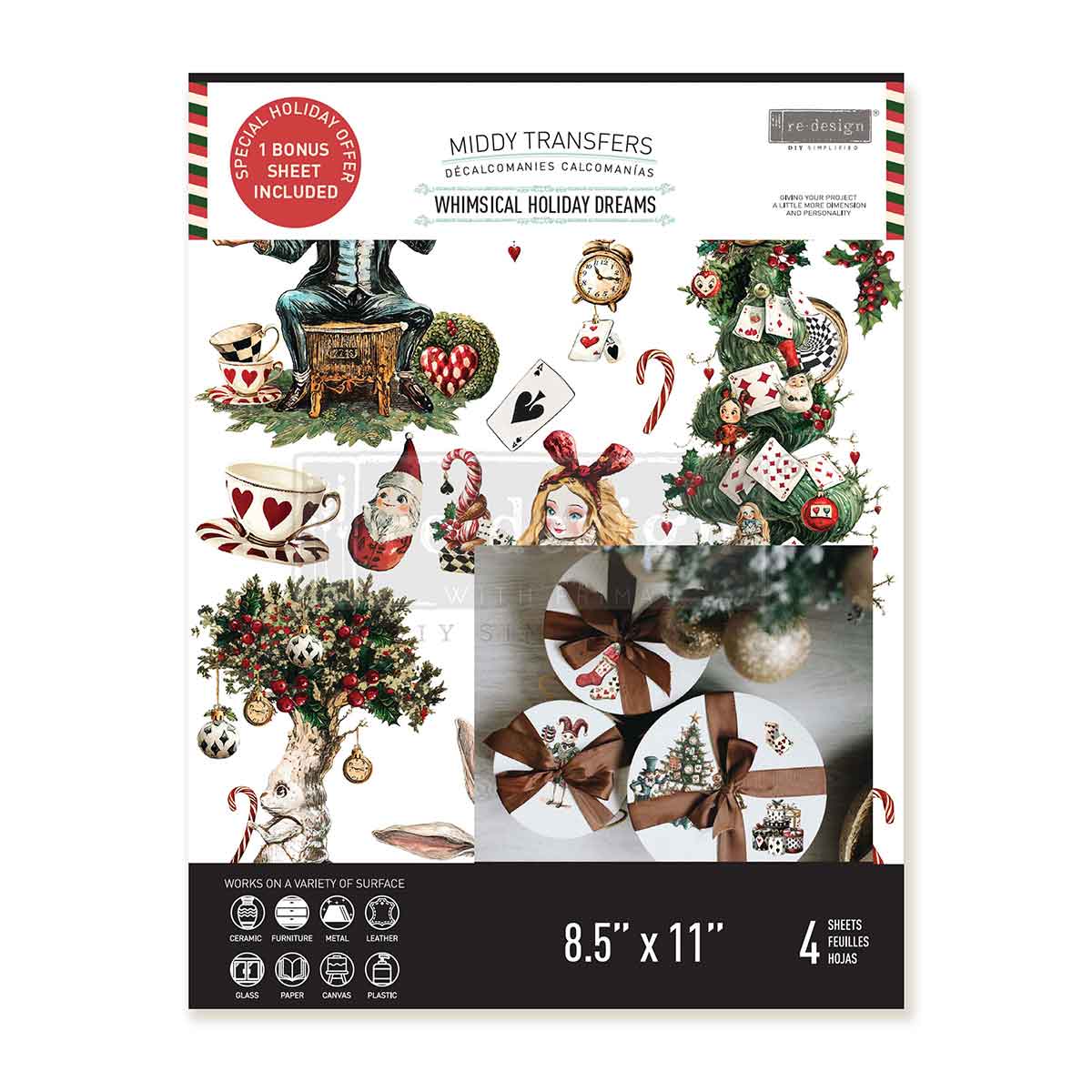 MIDDY TRANSFERS® – Whimsical Holiday Dreams – 4 SHEETS, 8.5″X11