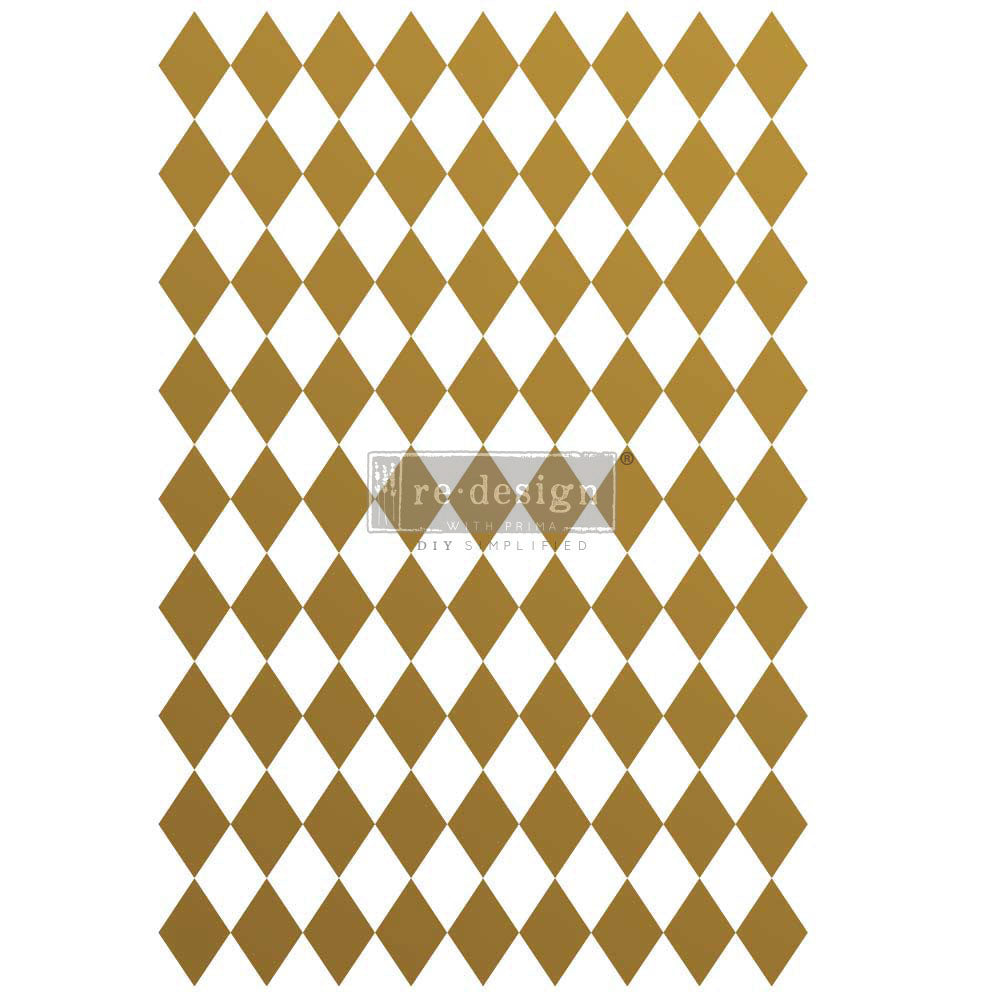DECOR TRANSFERS – GOLD Harlequin