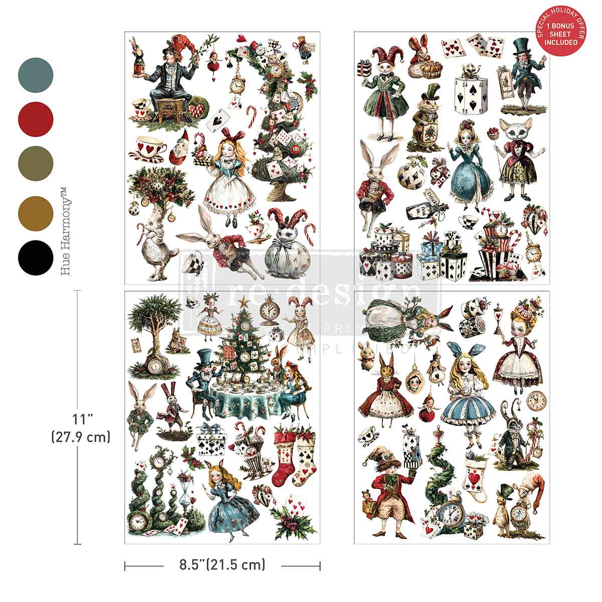 MIDDY TRANSFERS® – Whimsical Holiday Dreams – 4 SHEETS, 8.5″X11