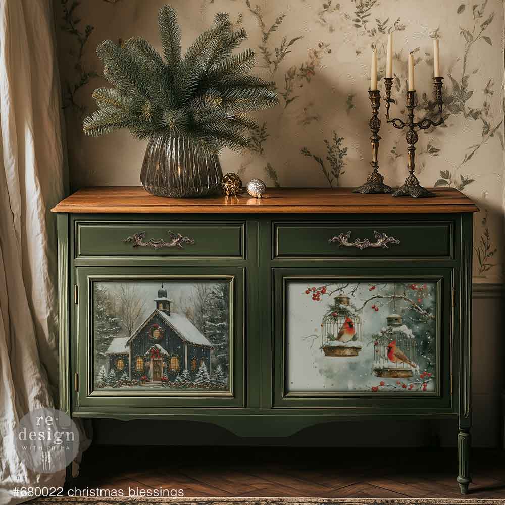 A3 DECOUPAGE FIBER PACK – CHRISTMAS BLESSINGS – 3 SHEETS, 11.7″X16.5″