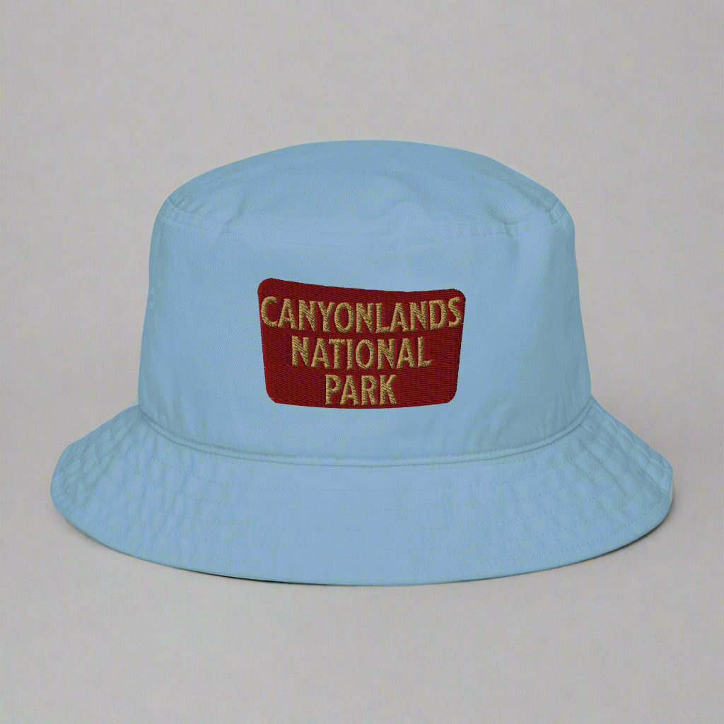 Canyonlands National Park Sign Embroidered Organic Bucket Hat