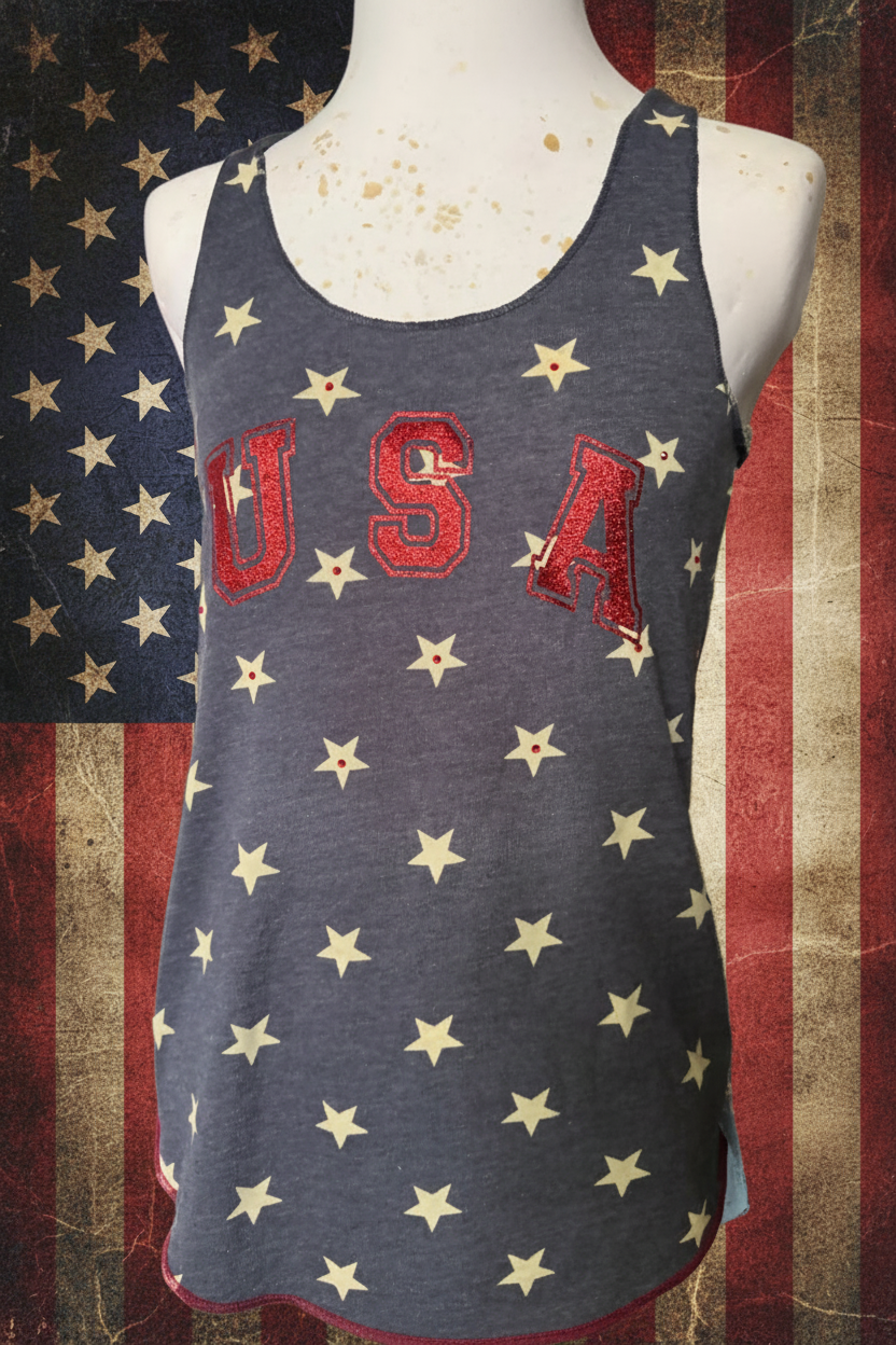 Knit Americana Tank Top, Small