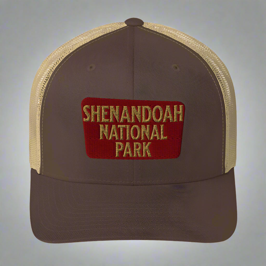 Shenandoah National Park Sign Embroidered Trucker Hat