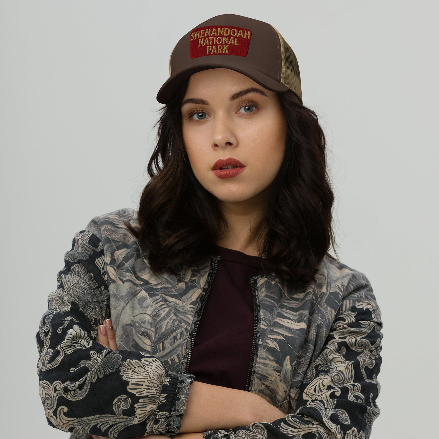 Shenandoah National Park Sign Embroidered Trucker Hat