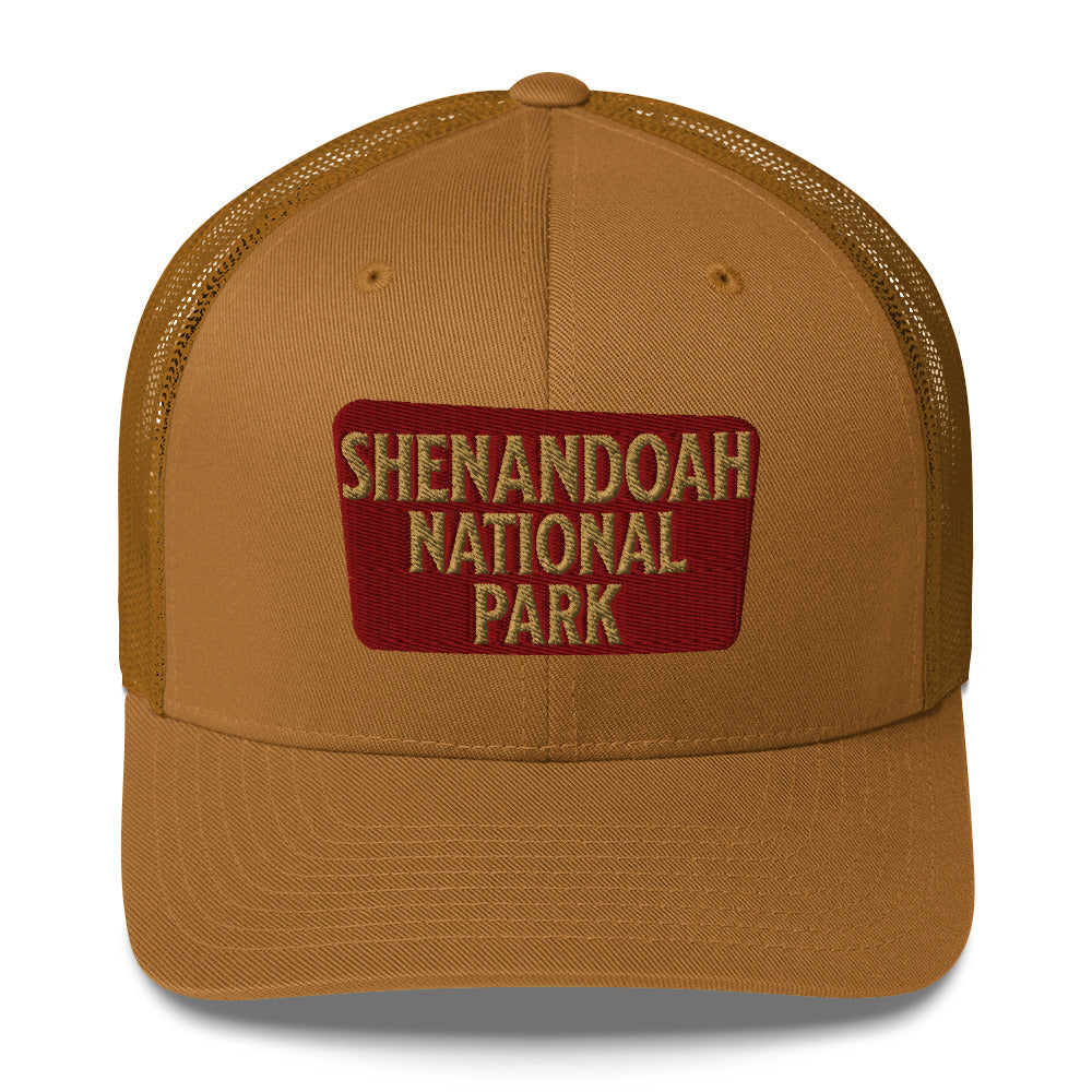 Shenandoah National Park Sign Embroidered Trucker Hat