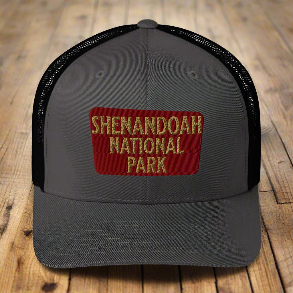 Shenandoah National Park Sign Embroidered Trucker Hat