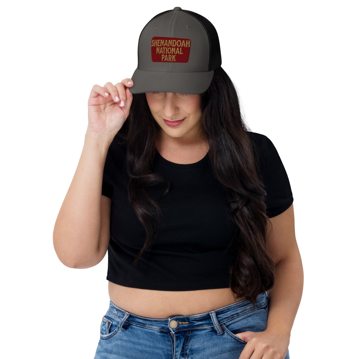 Shenandoah National Park Sign Embroidered Trucker Hat