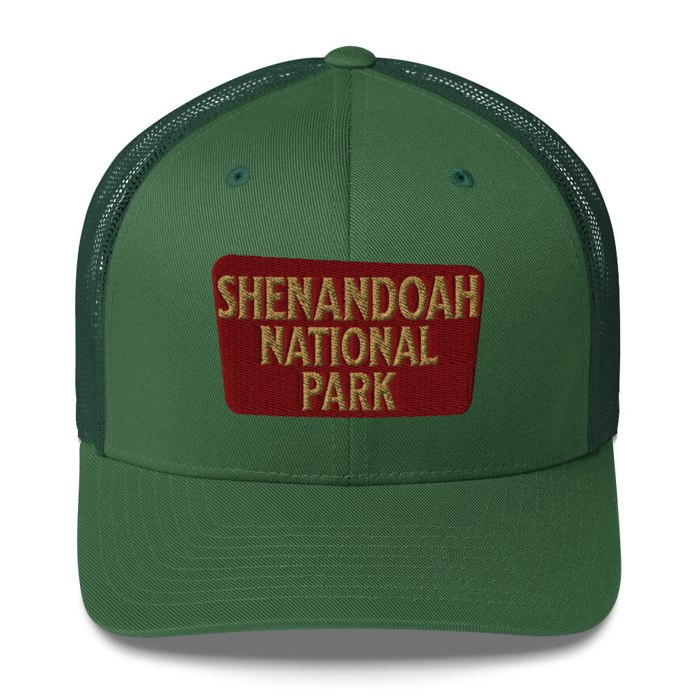 Shenandoah National Park Sign Embroidered Trucker Hat