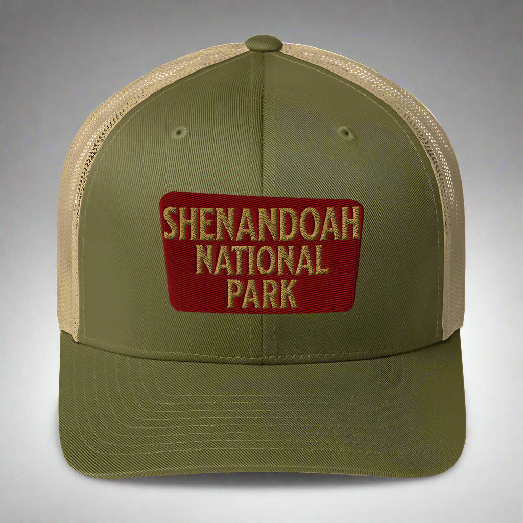 Shenandoah National Park Sign Embroidered Trucker Hat