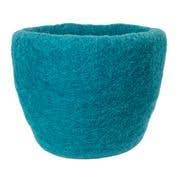 Felt Pot: Cozy Turquoise