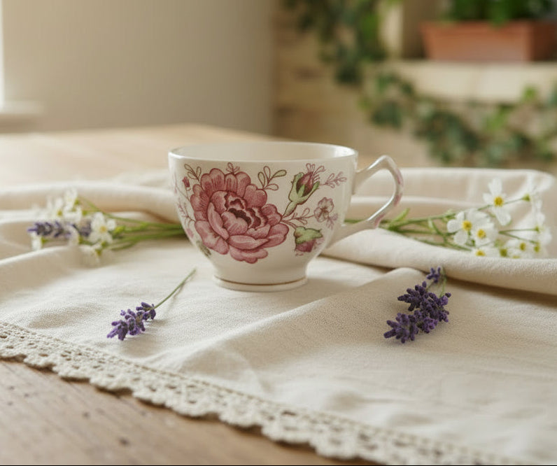 Pink Rose Teacups