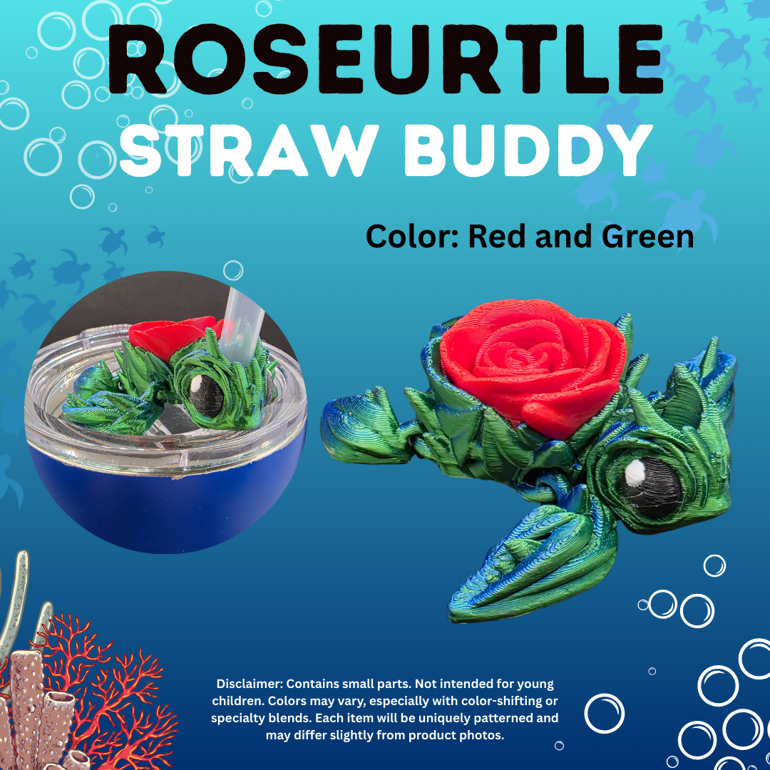 Roseurtle Straw Buddy