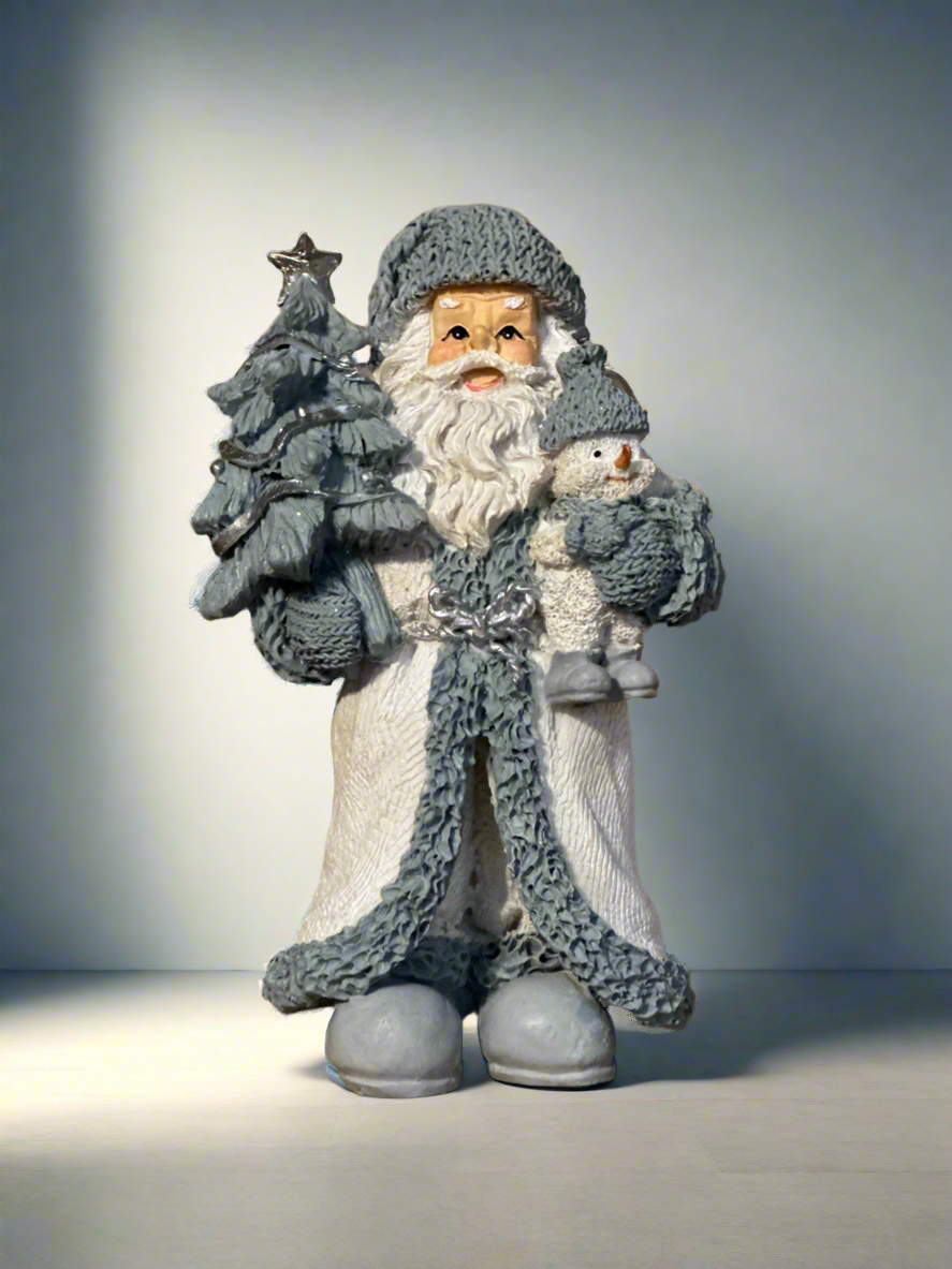 Classic blue and white Vintage Santa