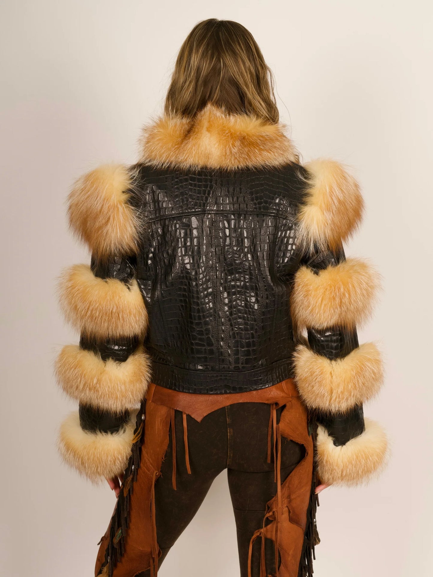 Rockstar Leather & Fox Fur Jacket