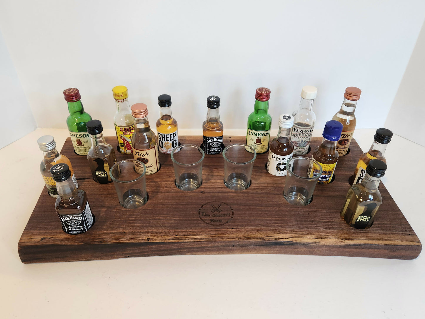 Walnut Char-shooterie board