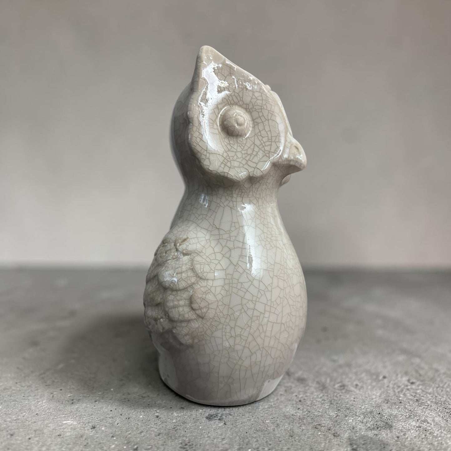 Crackle-Glazed Owl