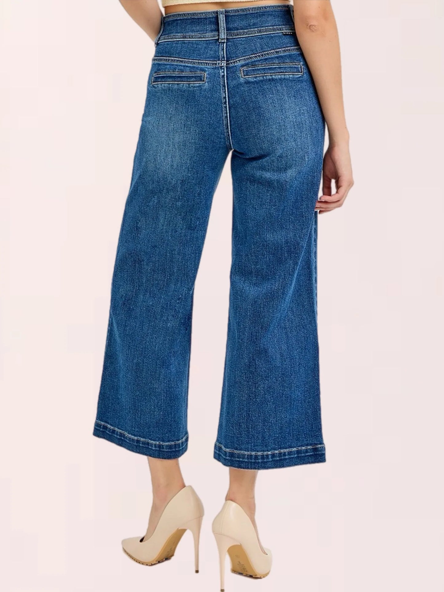 Risen High Waist Samantha Cropped Jeans