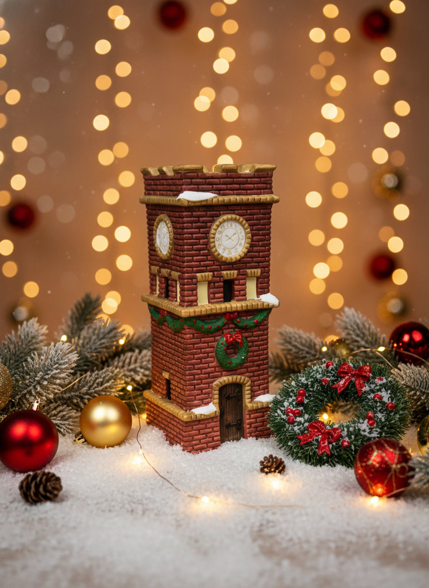 Dickens Towne Series porcelain clock tower