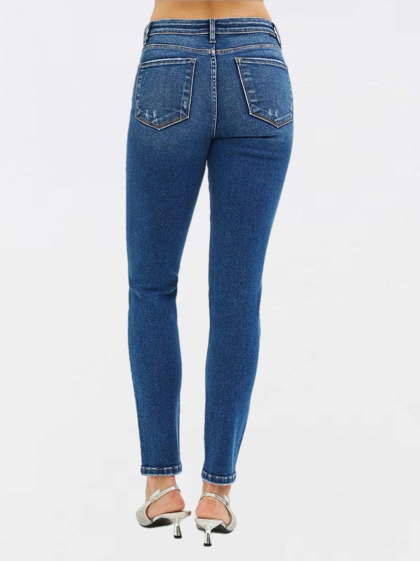 Risen Tummy Control Ankle Skinny Jeans