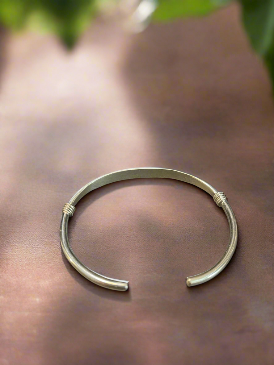 Sterling Silver Cuff Bracelet with Coil Accents (D-615286)