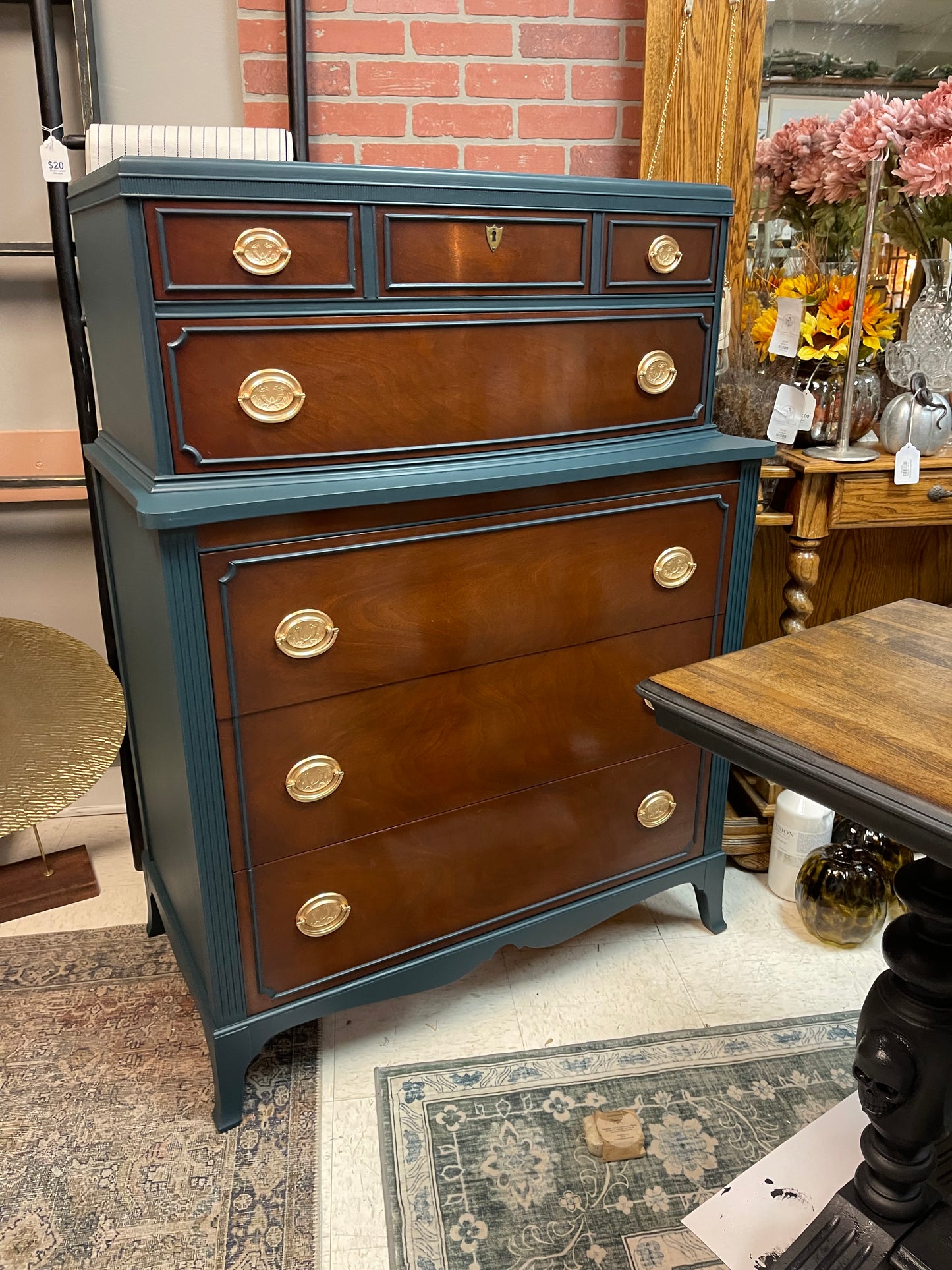 Mahogany Tall Boy Dresser