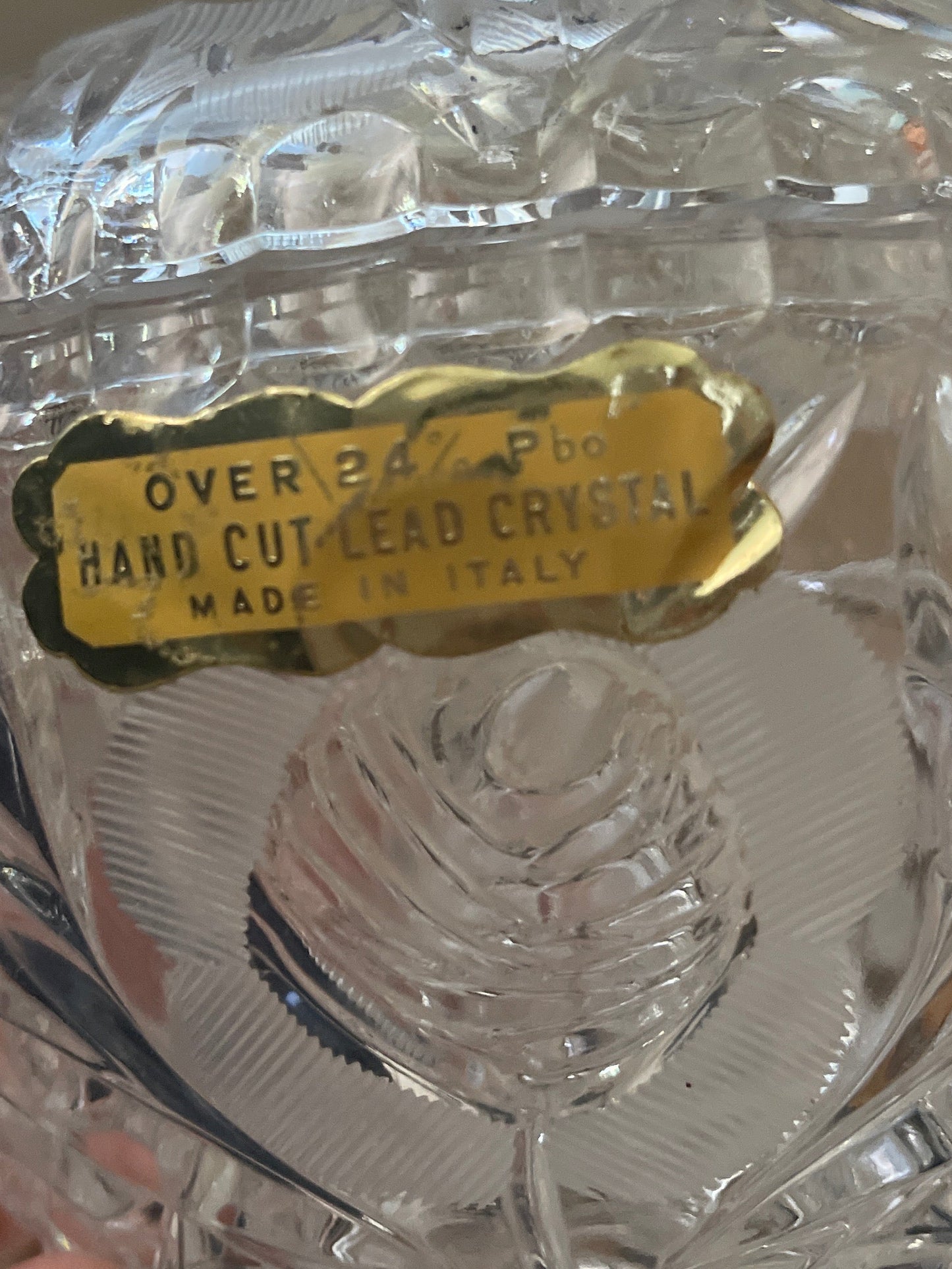 Vintage Crystal Lidded Candy Dish