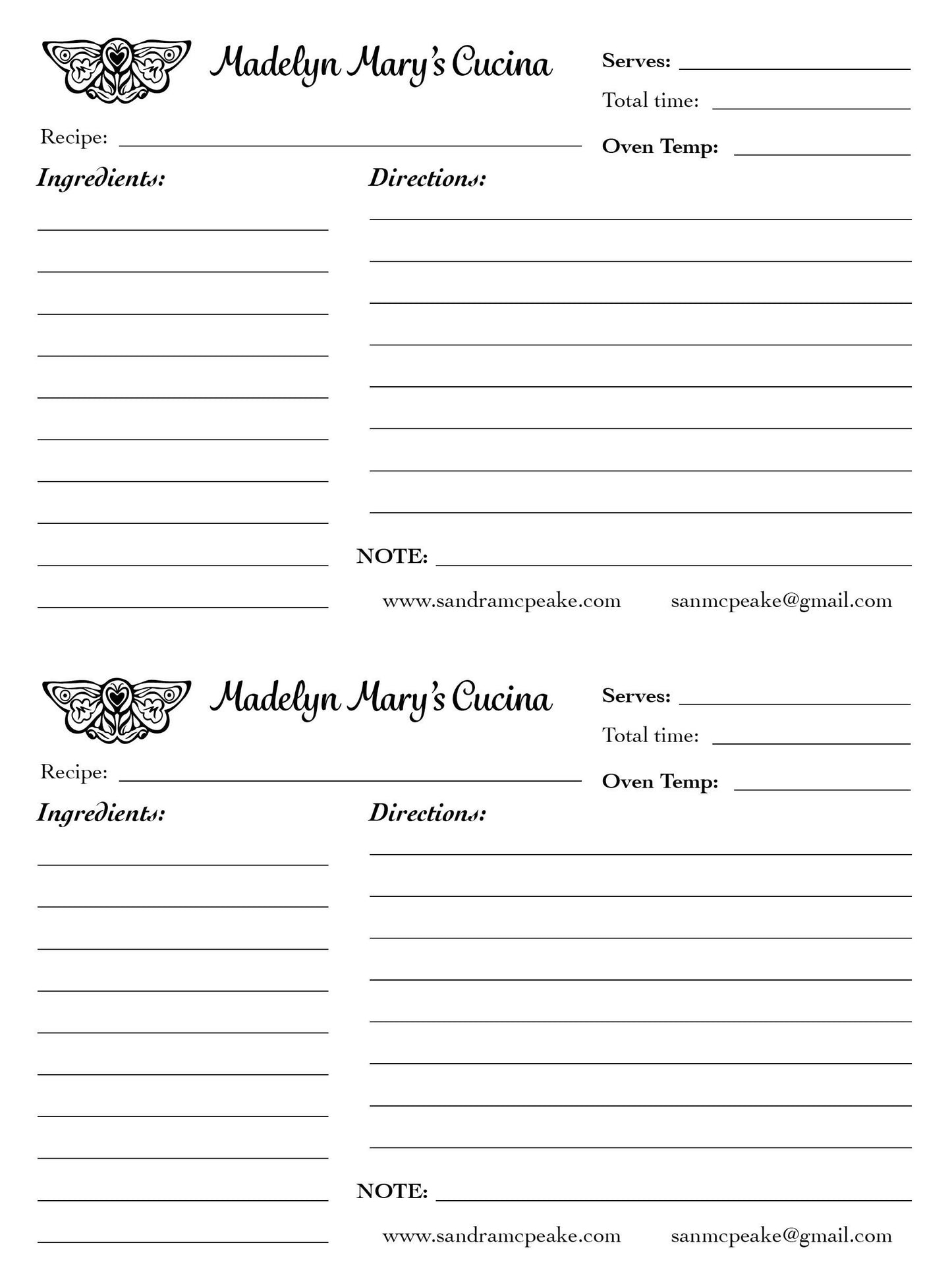 MMC bw recipe card