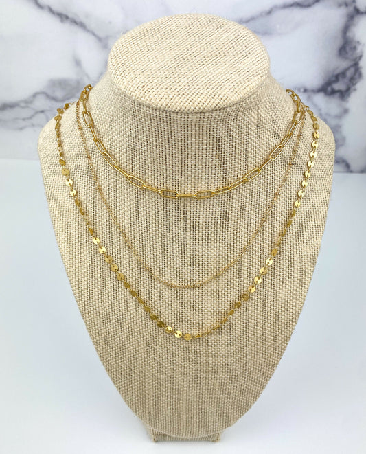 Gold Layering Chain Necklace