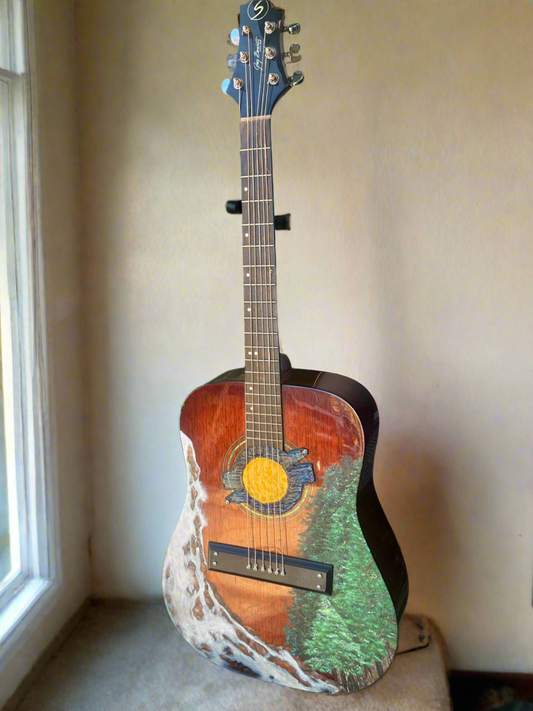Brown Acoustic Guitar