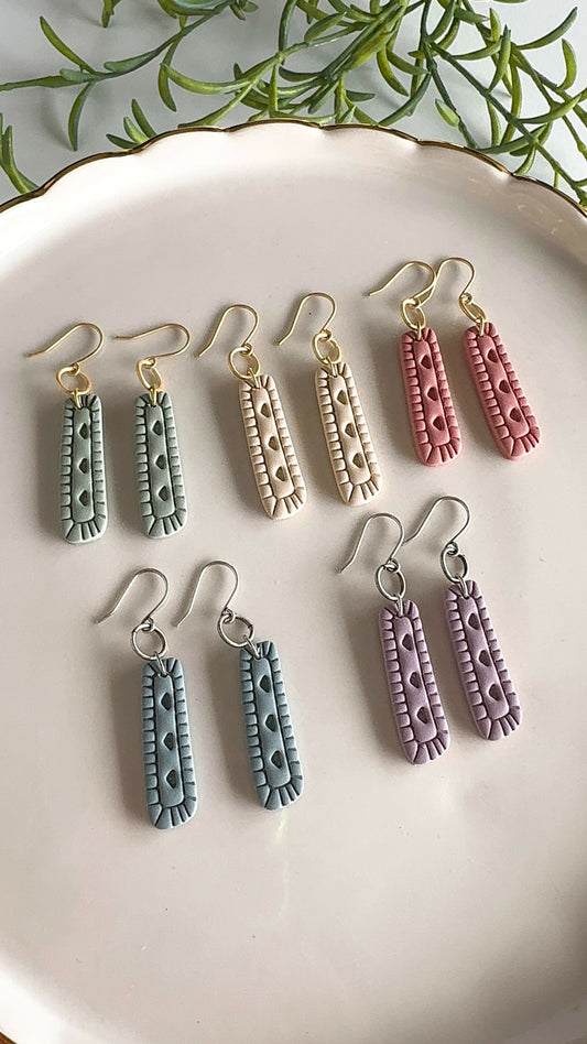 Ruby Clay Earring