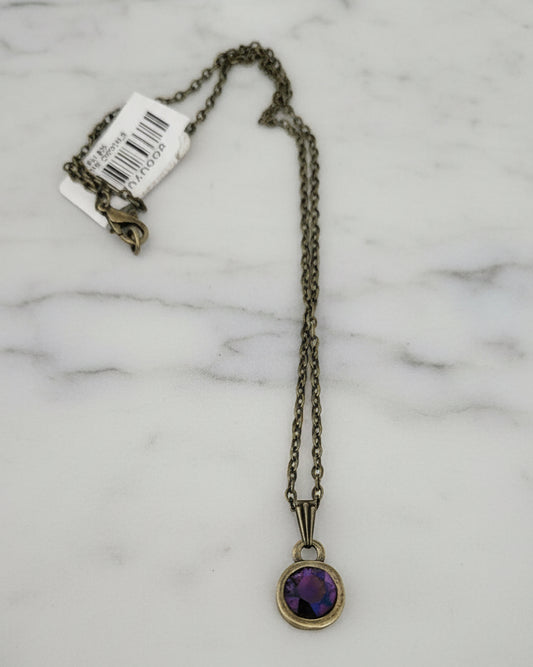 Anytime Crystals 8.5mm Mystic Purple Necklace
