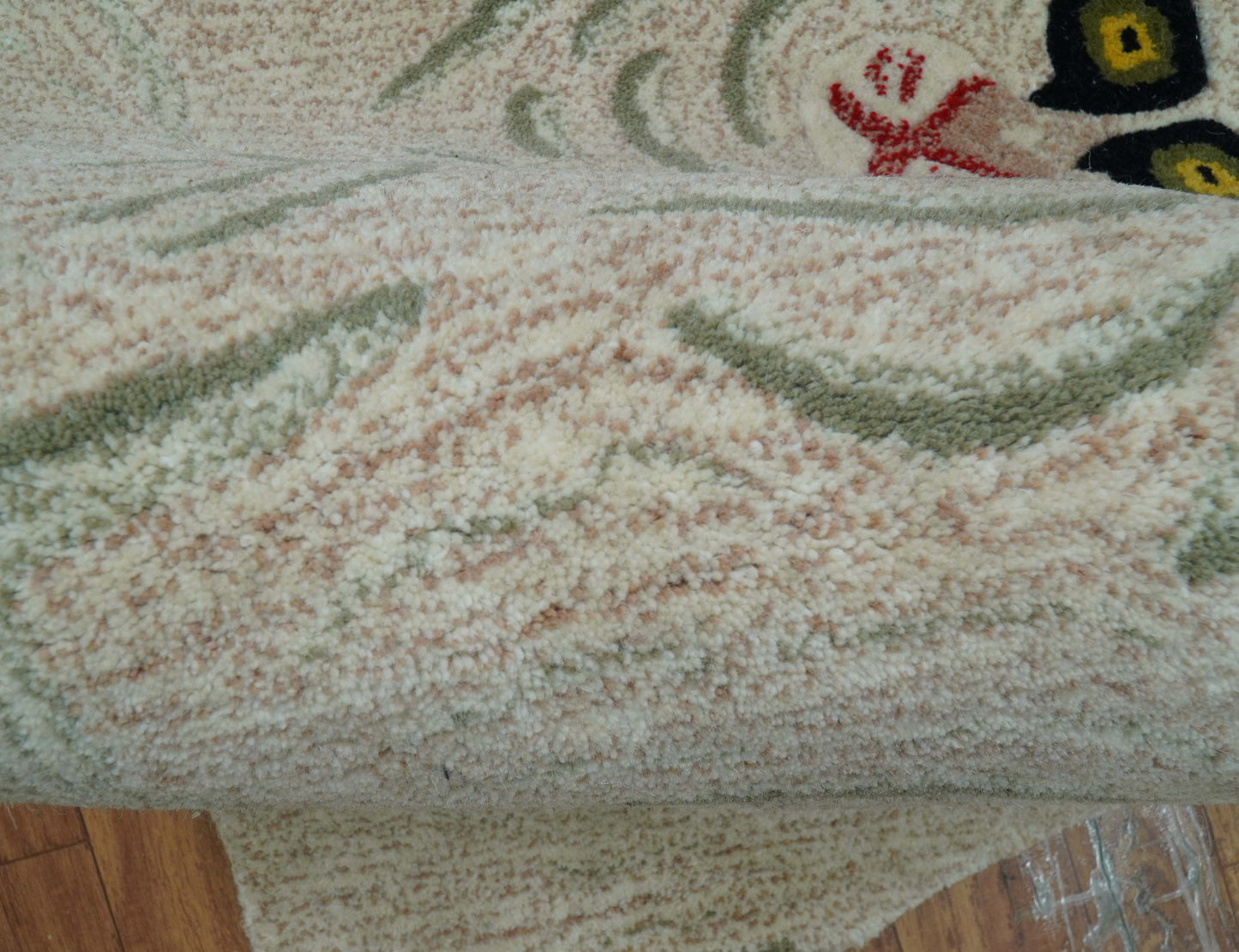 Hand Tufted Beige Animal Tiger 2x3 Wool Area Rug