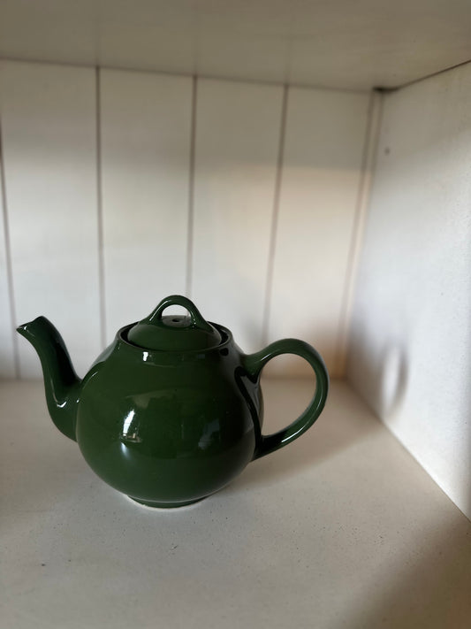 Hall (Lipton) Green Glossy Ceramic Tea Pot