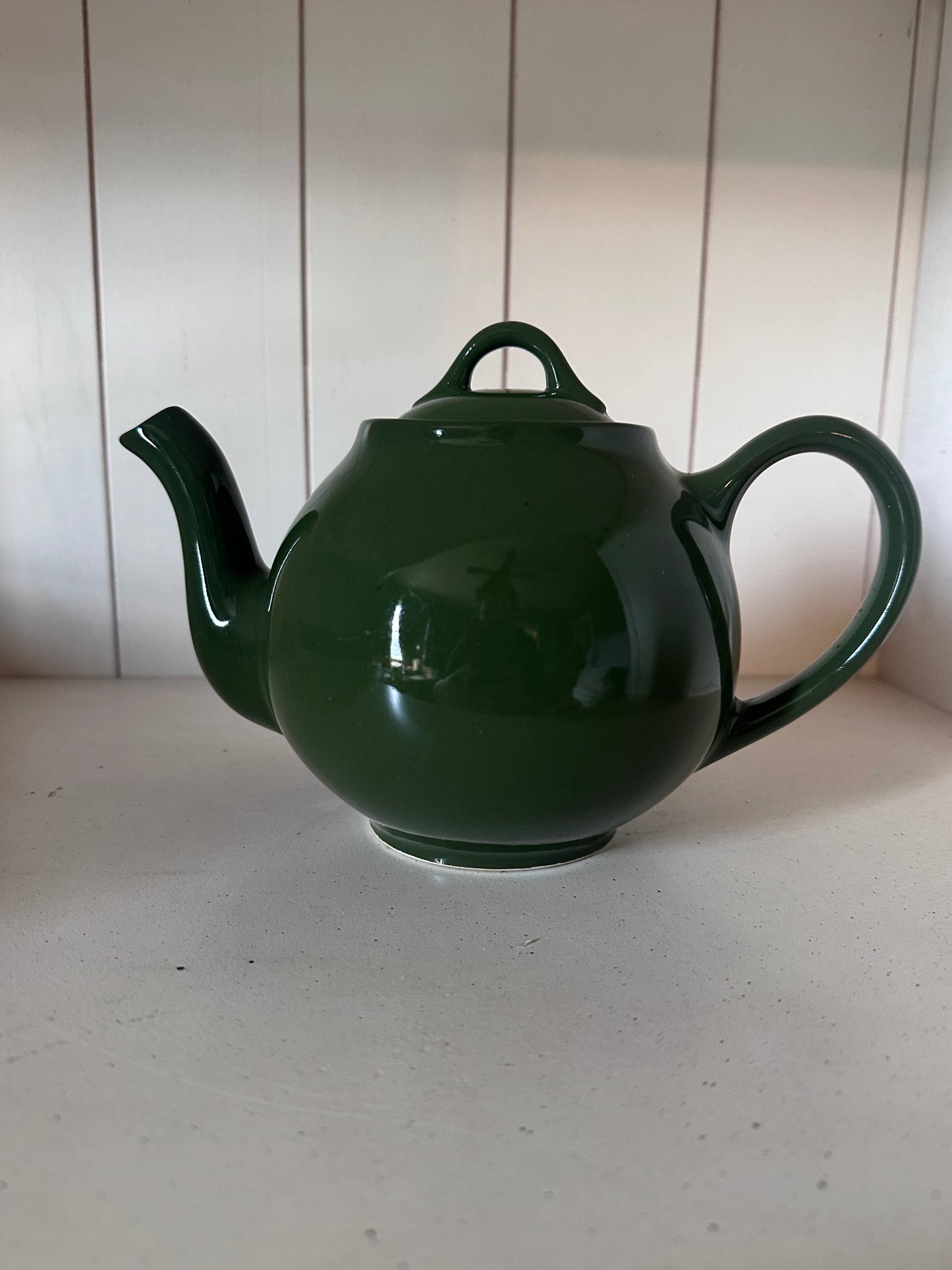 Hall (Lipton) Green Glossy Ceramic Tea Pot