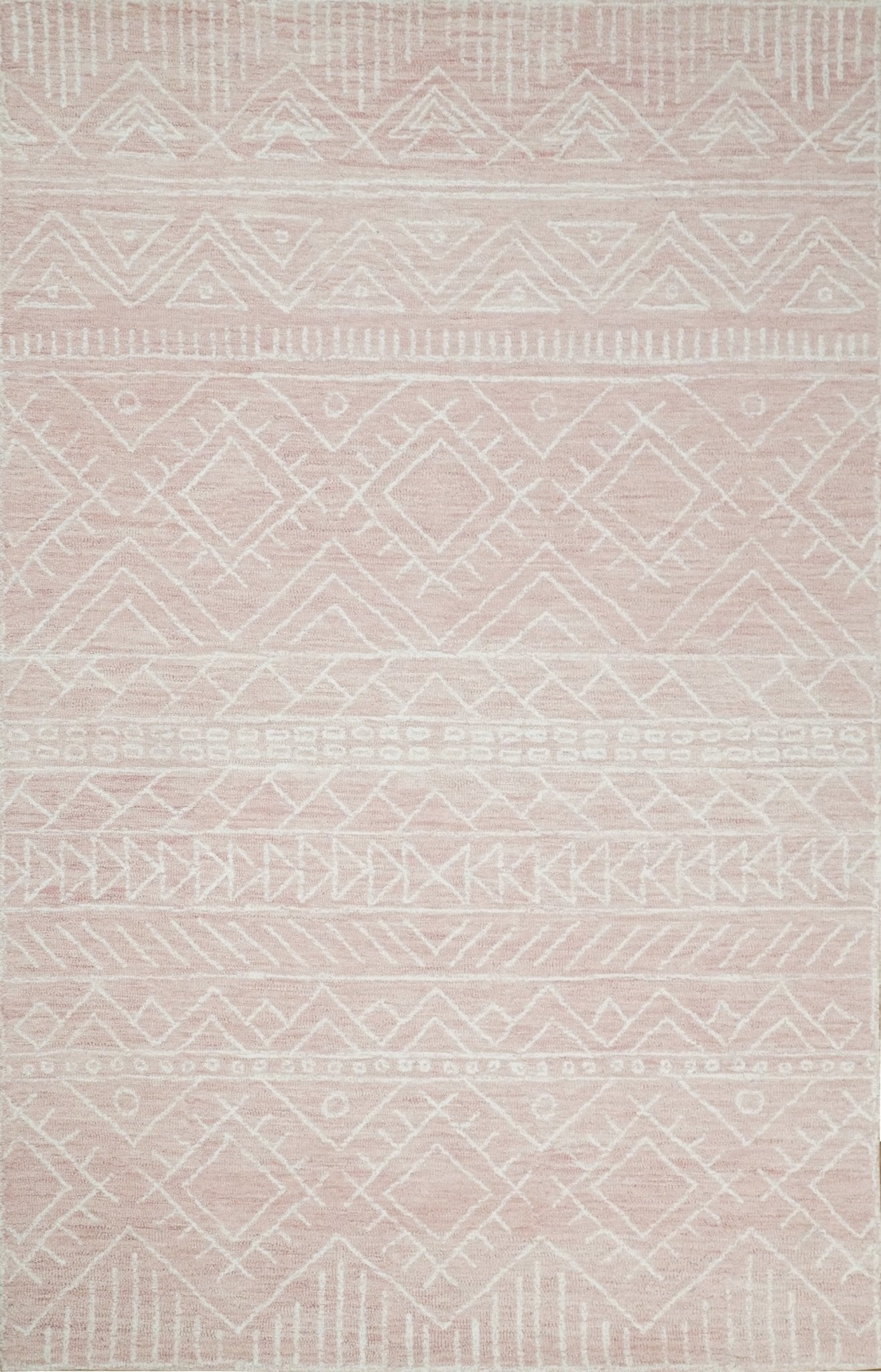 5x8 and 8x10 Hand Made Woolen Modern Pink Area Rug | AZT001