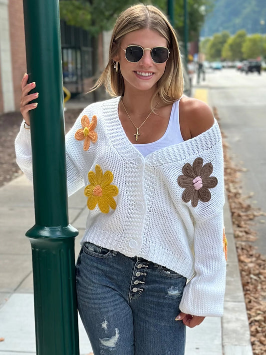 Sunset Petals Button Up Cardigan