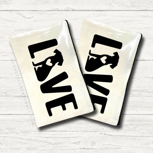 Dog Love Multi-Use Canvas Zipper Storage Pouch Bag: No Header Card