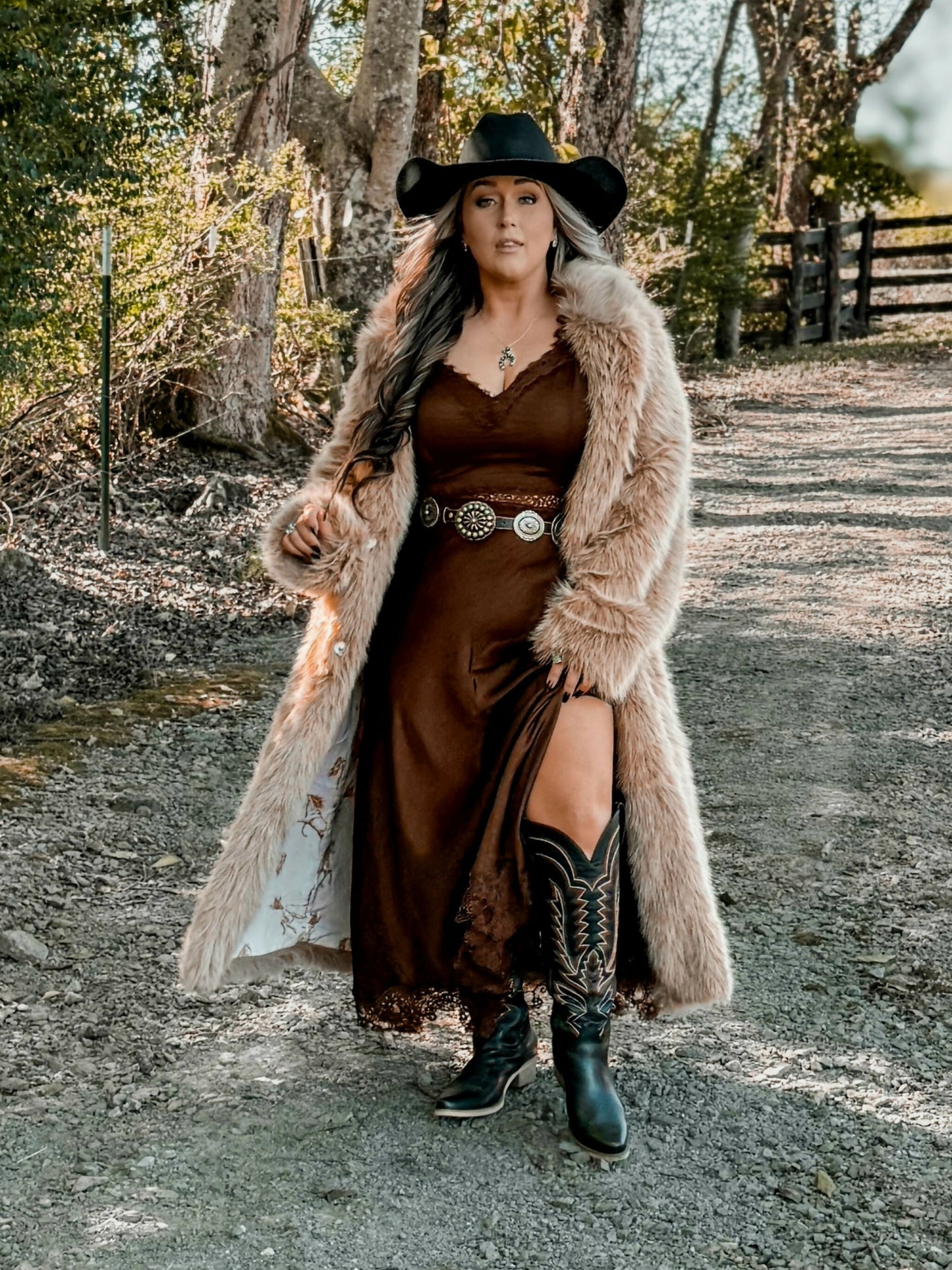 Isabella Satin Side Slit Maxi Dress