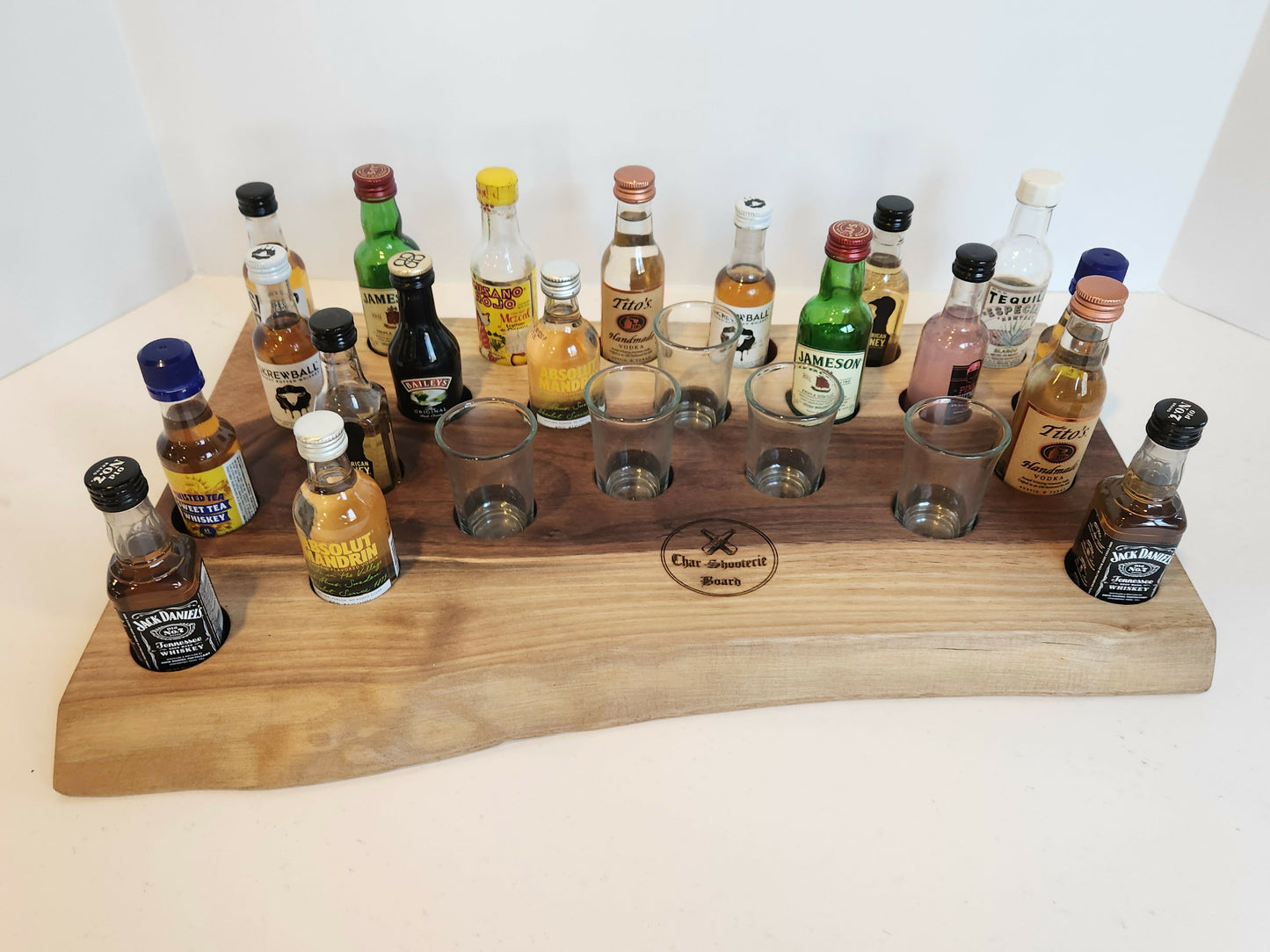 Walnut Char-shooterie board