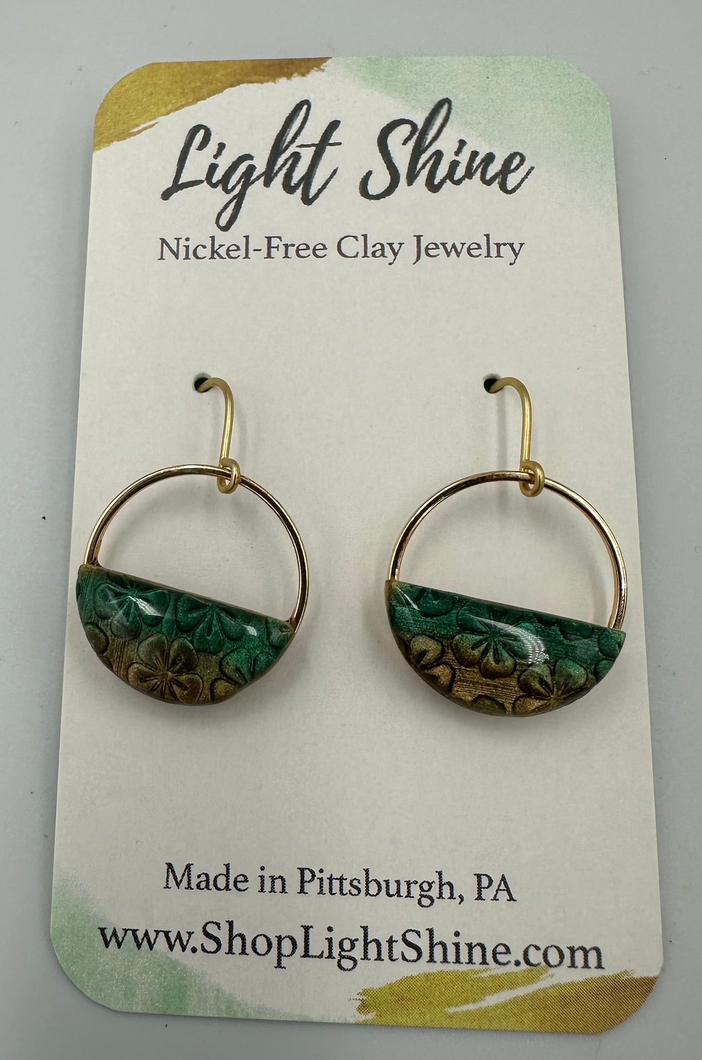 Brown/Green Jaclyn Drop Earrings