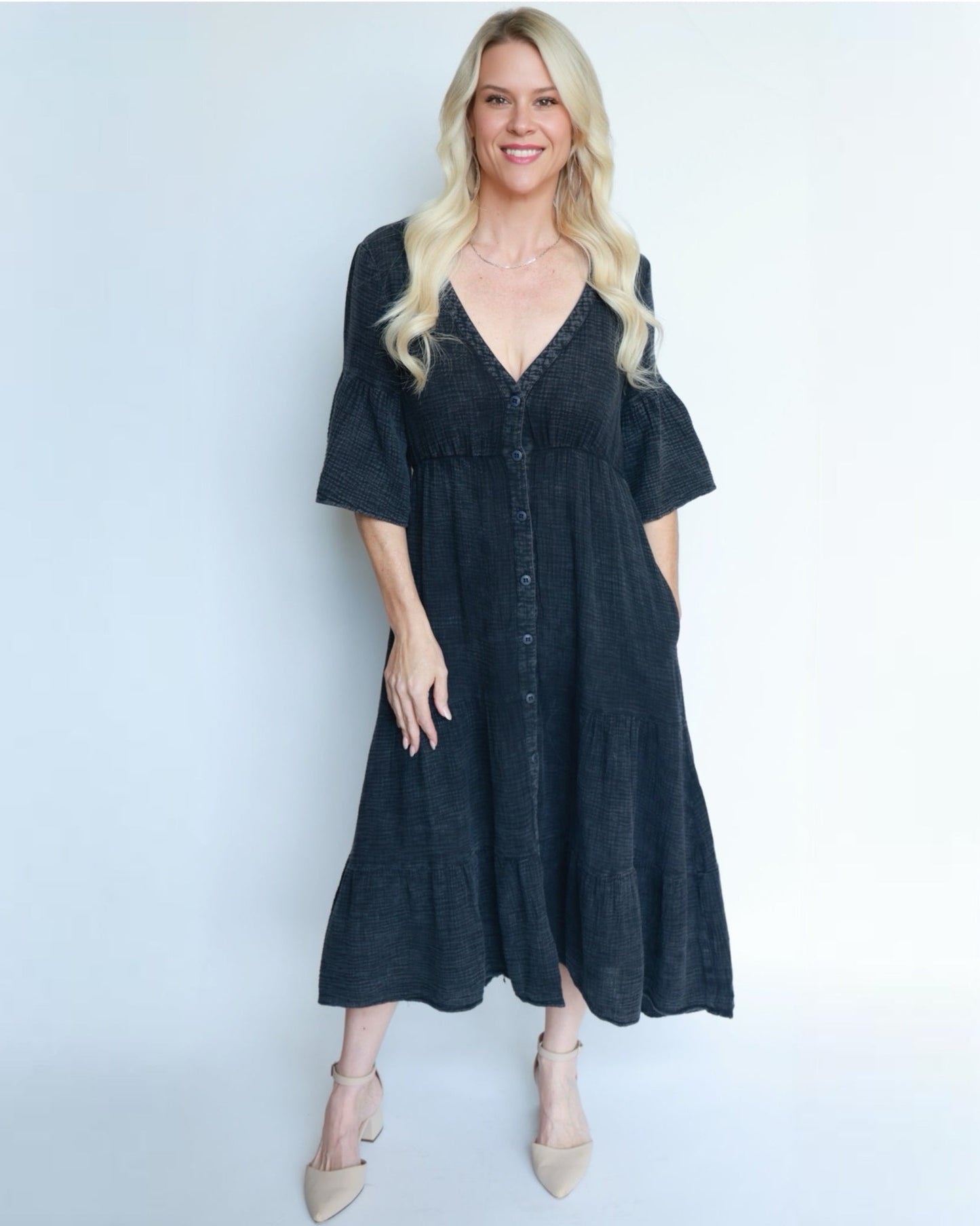 Day Dreamer Mineral Wash MIDI Dress