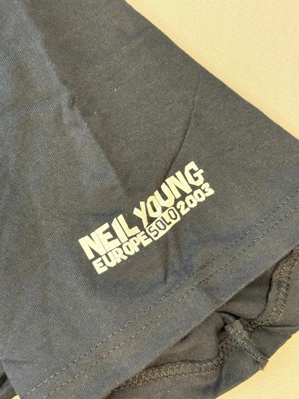 VTG Neil Young T-shirt Tour Neil Young Europe Solo 2003 XL