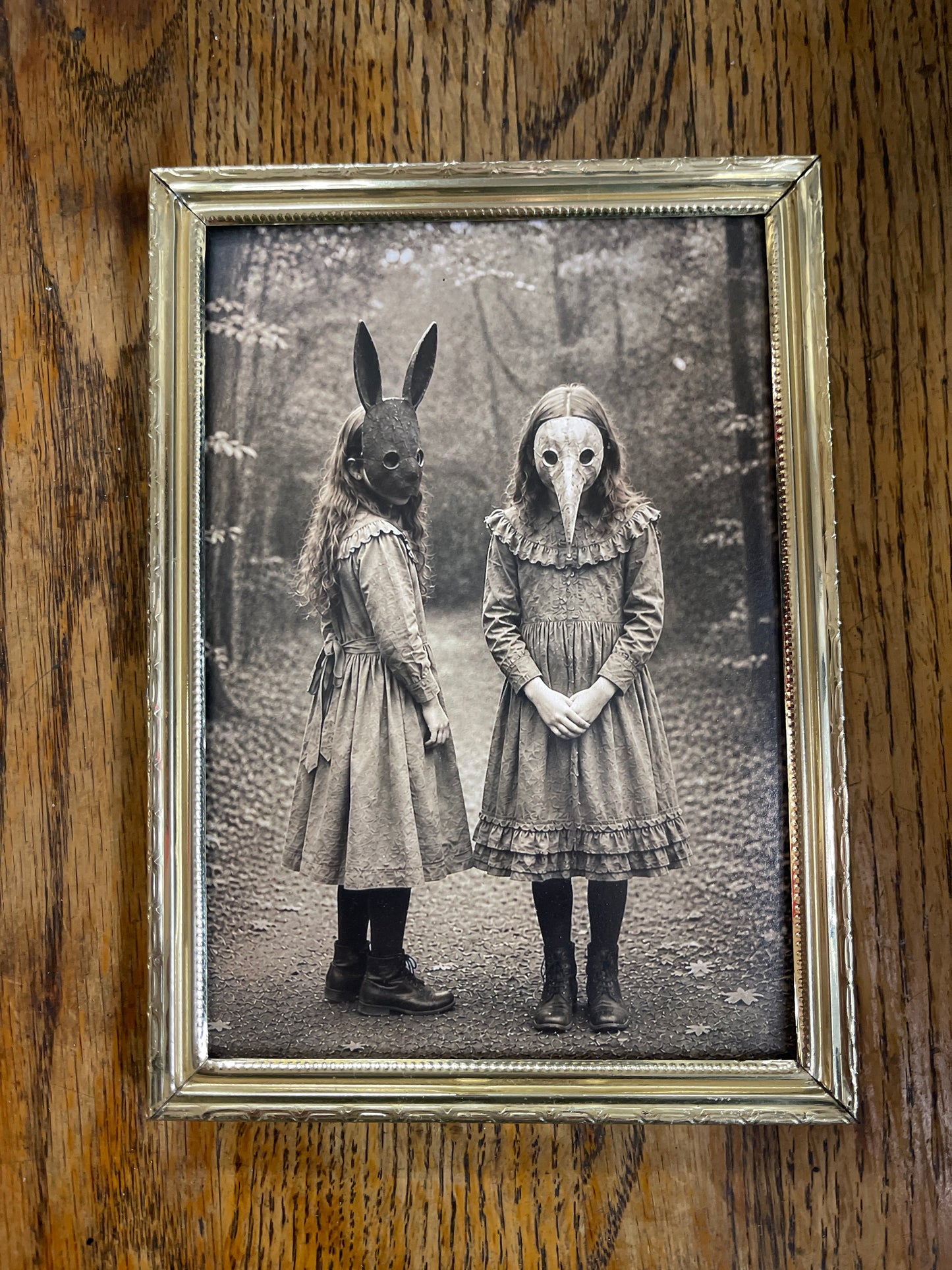 Sisters of the Harvest  5x7 bunny crow