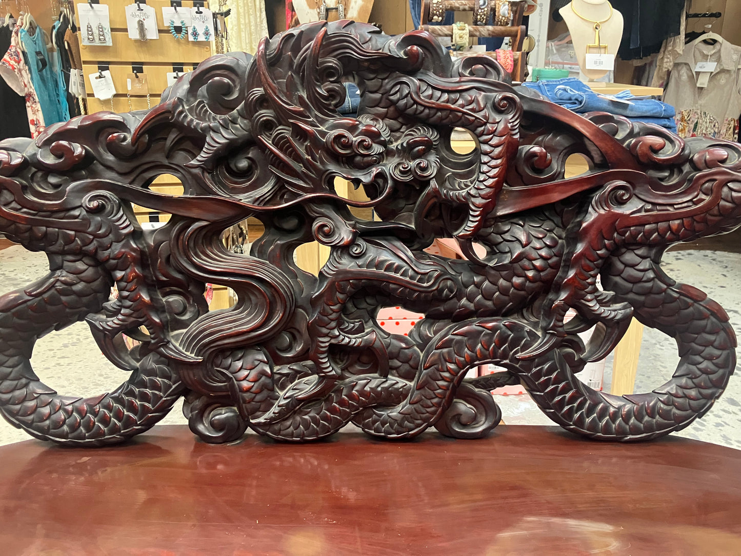 Meiji Era Hand Carved Dragon Settee
