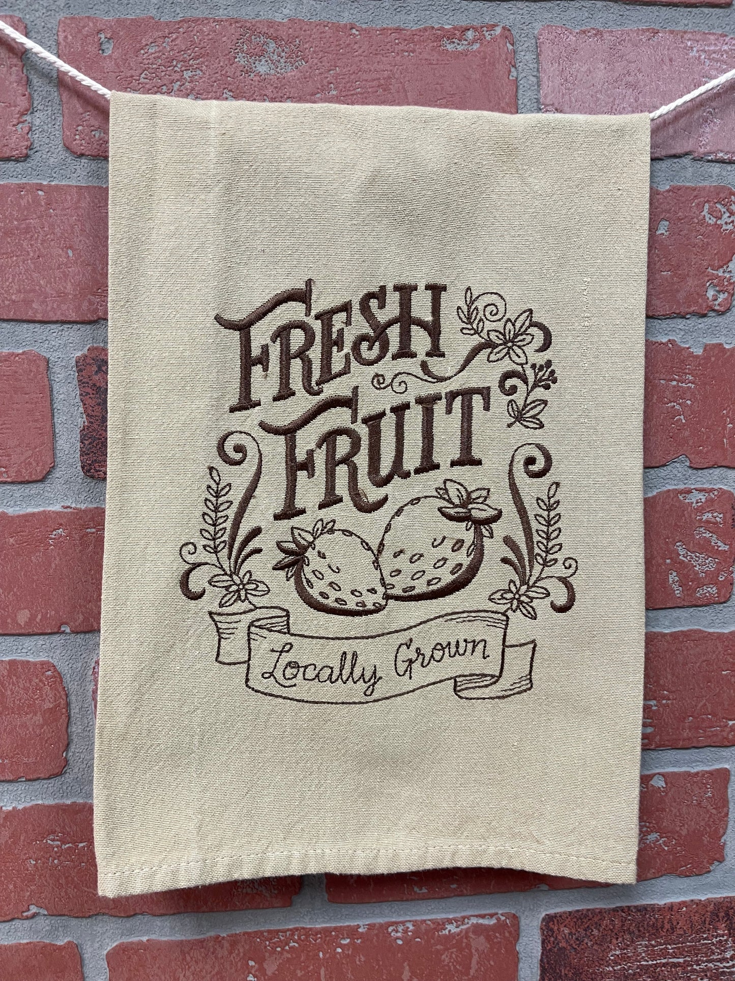 Fresh Fruit Vintage Style Tea towel