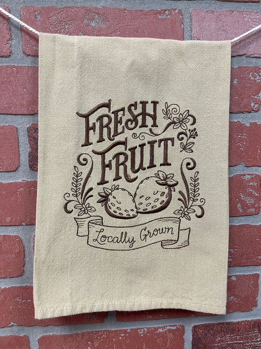 Fresh Fruit Vintage Style Tea towel