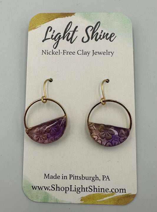 Purple Floral Jaclyn Earrings