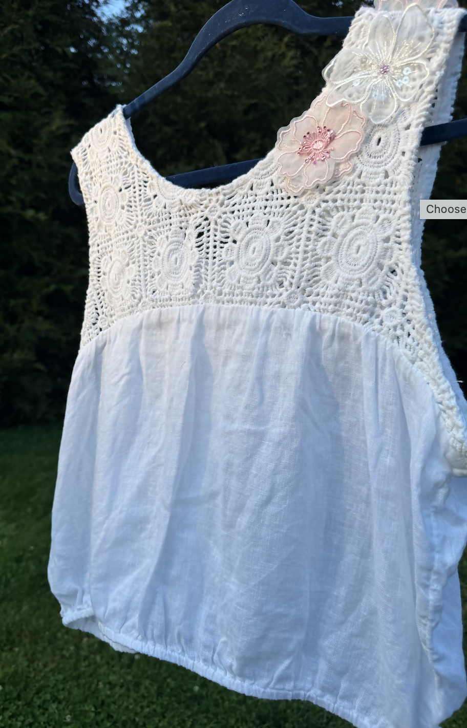 Upcycled Summer Sleeveless Blouse ~ Medium