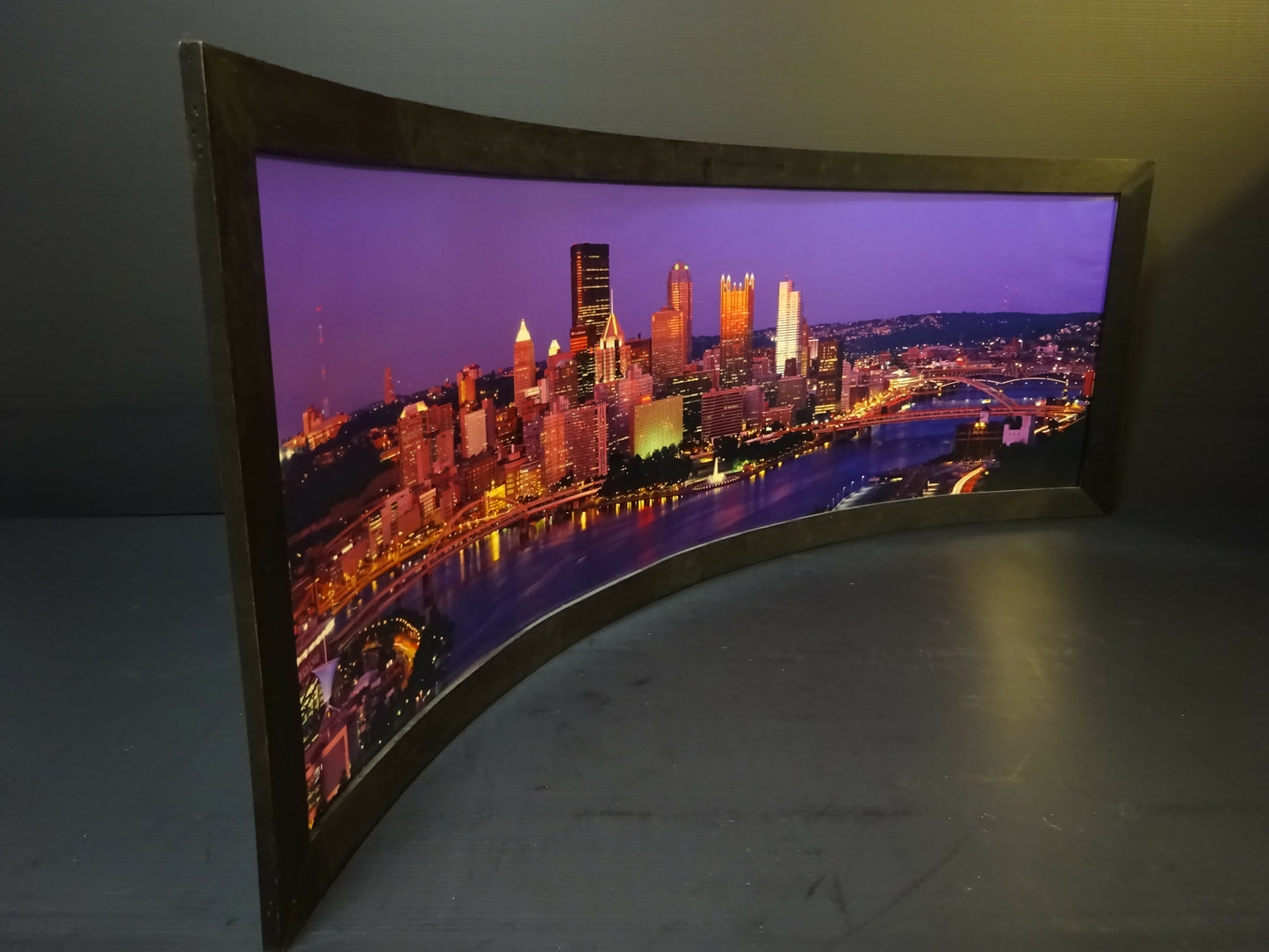 Curved Frame print of Pittsburgh