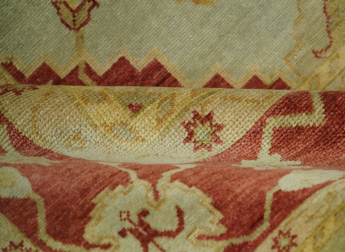 8x10 Fine Hand Knotted Beige and Rust Traditional Vintage Persian Antique Wool Rug | AGR36